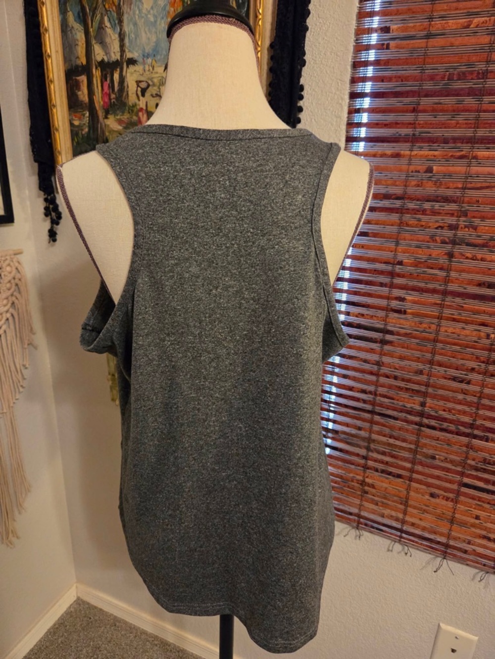 Nope Not Today Graphic Tank Top - Gray - Picture 3 of 3